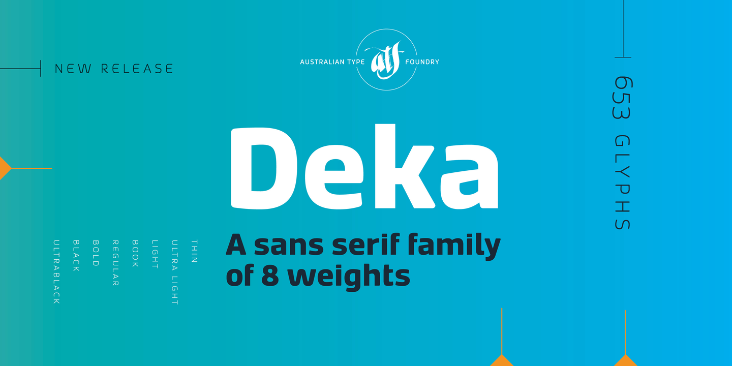 Пример шрифта Deka